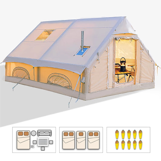 Large Inflatable Camping Tent with Easy Setup Hand Pump
