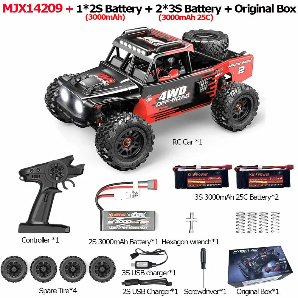 MJX 14209 14210 V3 1 14 Scale 4WD Hyper Go 75kmh Rc Truck RC by Beastly Survival Outlet