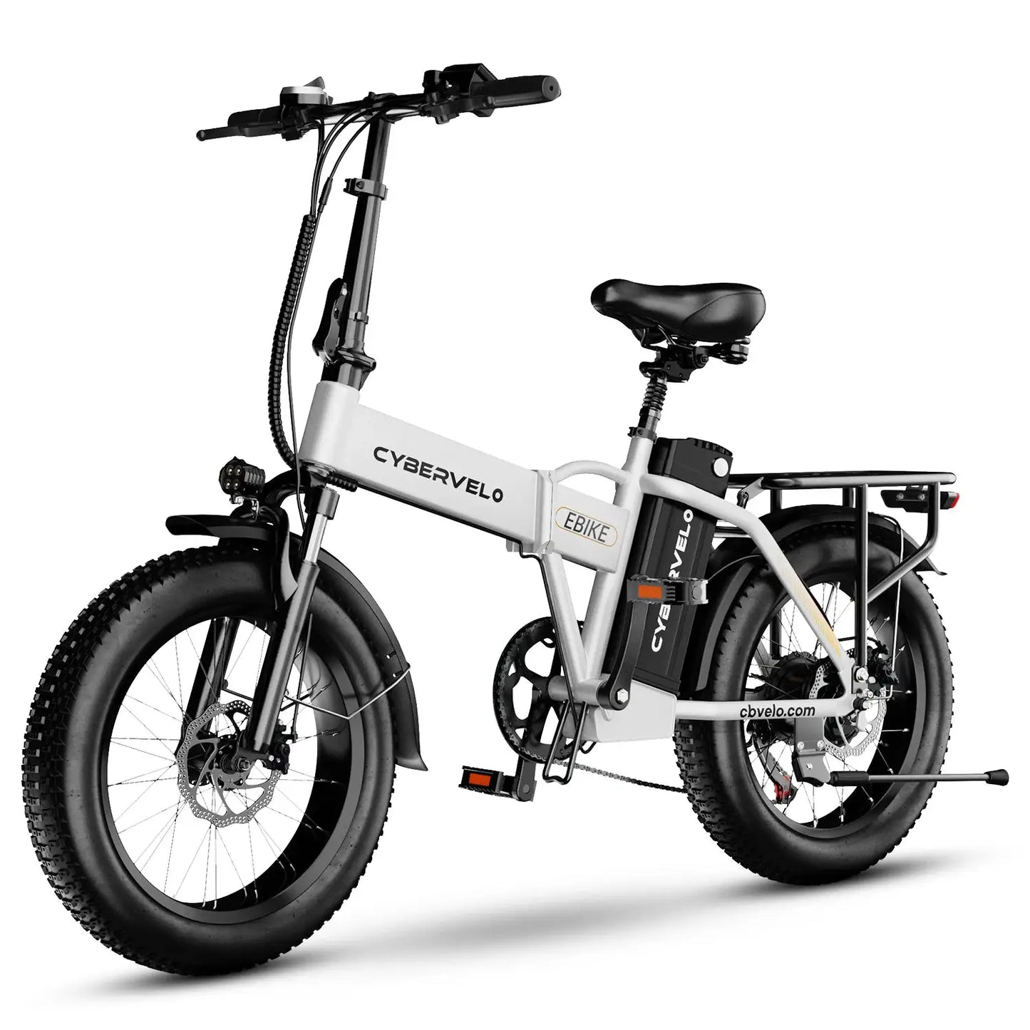 Cybervelo 1000W Peak Electric Bike for Adults Foldable 28+MPH 80Miles Removable Battery Fat Tire Off-road E-bike EK4 EK5 Mars700 by Beastly Survival Outlet