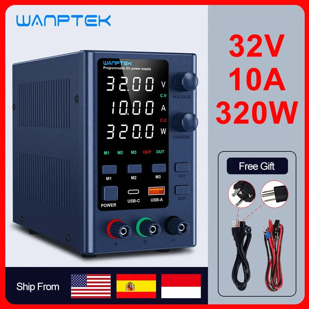 Wanptek Adjustable DC Power Supply 30V 10A Lab Bench ProUnit by Beastly Survival Outlet