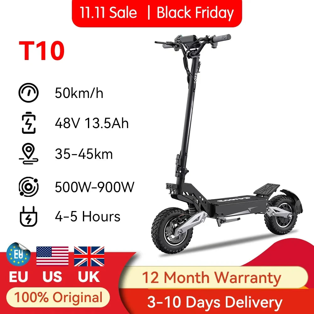 OOTD T10 Electric Scooter 900W Peak Power 31mph Foldable Pro