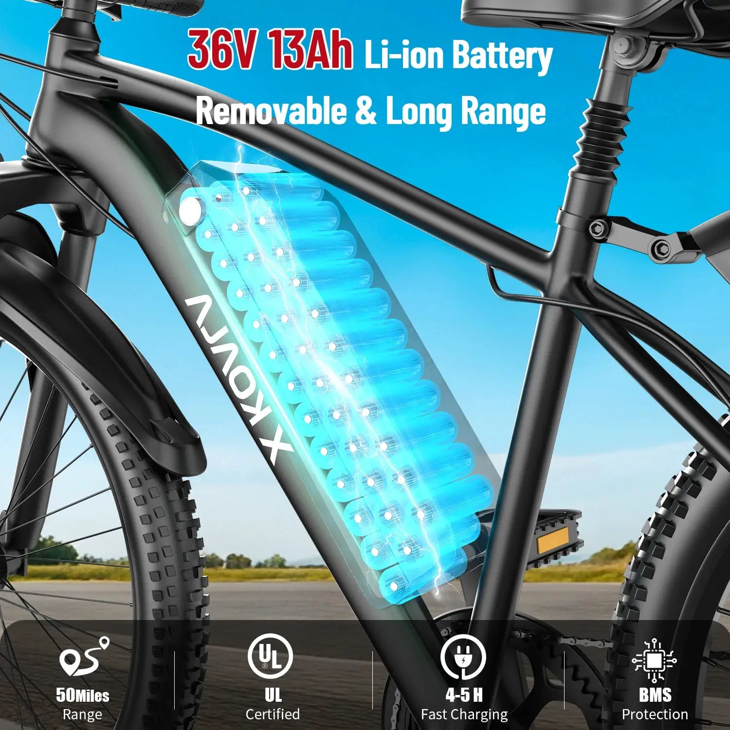 26 Inch Electric Bike for Adults 1000W Peak Motor 25MPH ProX by Beastly Survival Outlet