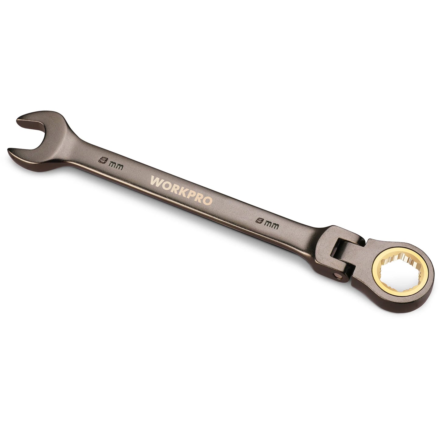 WORKPRO 8pc Flex Head Ratcheting Wrench Set SAE Inch Sizing