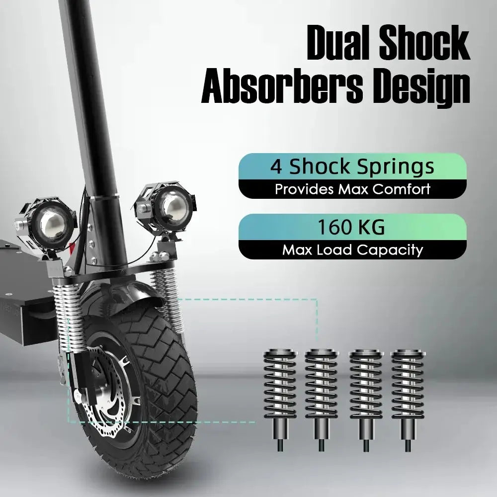 Electric Scooter 60V 3200W Powerful Dual Motor Scooter Electric 75KM/H Top Speed 70KM Long Range E Scooter for Adults by Beastly Survival Outlet