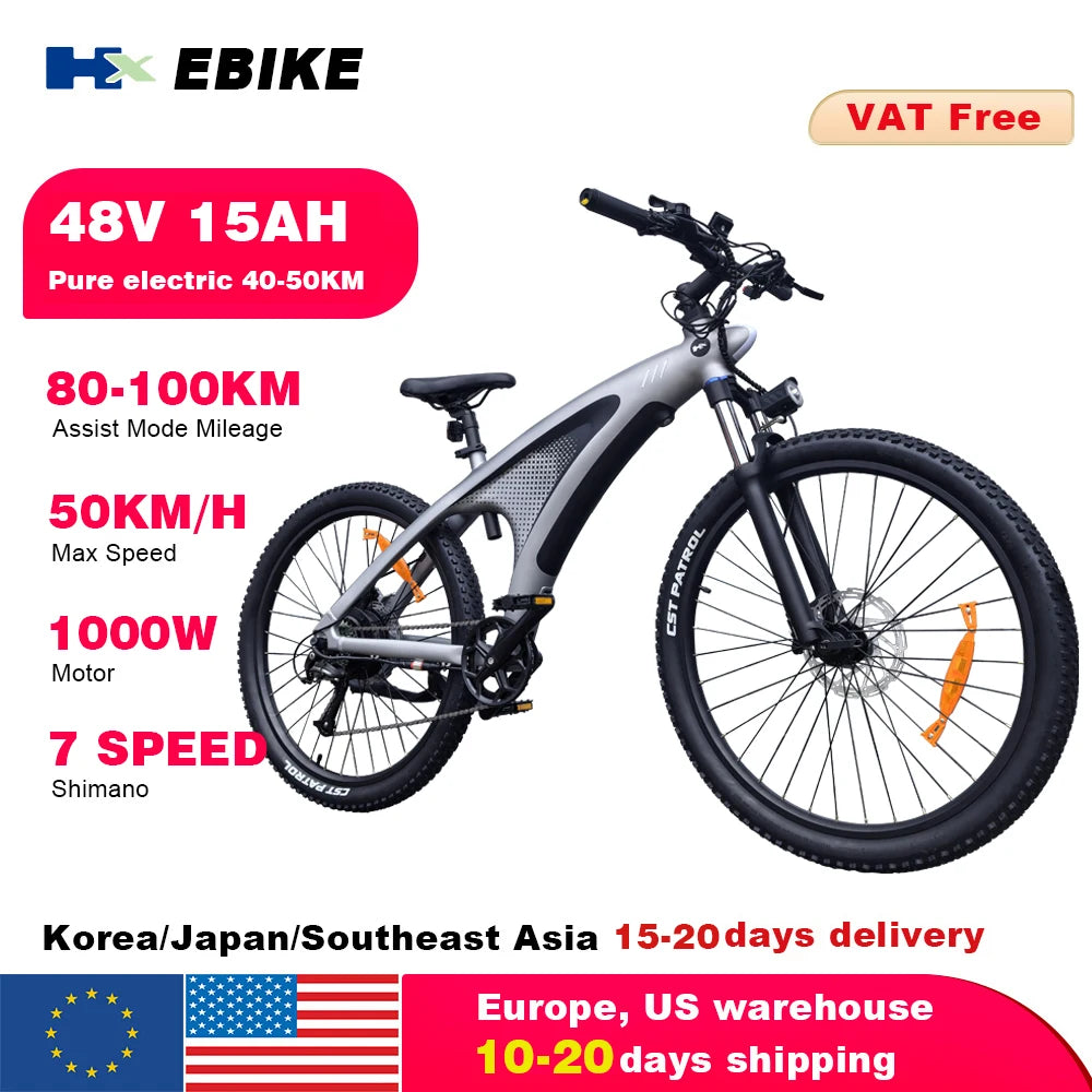 HX Q5 2000W Electric Mountain Ebike 27.5 Inch Off Road