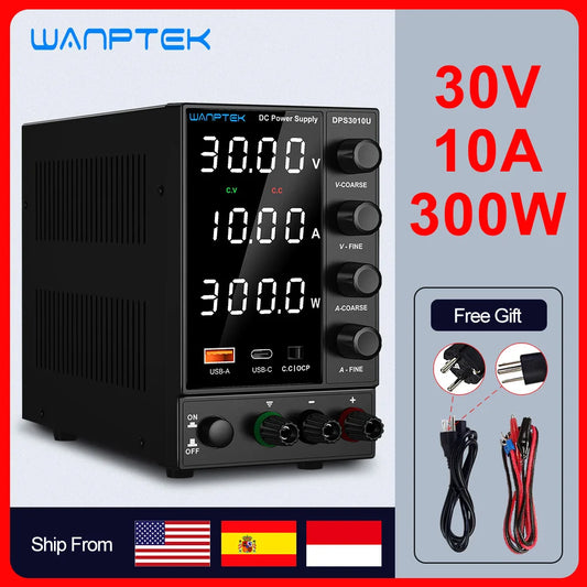 Wanptek Adjustable DC Power Supply 30V 10A Stabilized BenchX