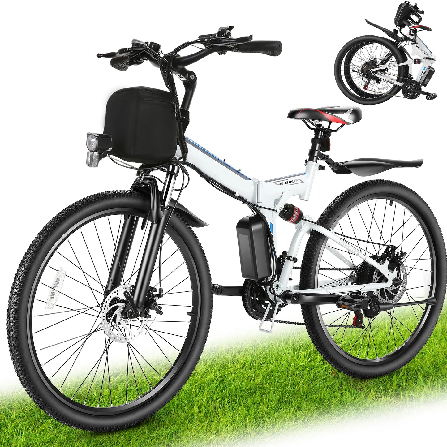 Vivi M026TGB Folding Electric Bike 26 Inch 500W For Adults