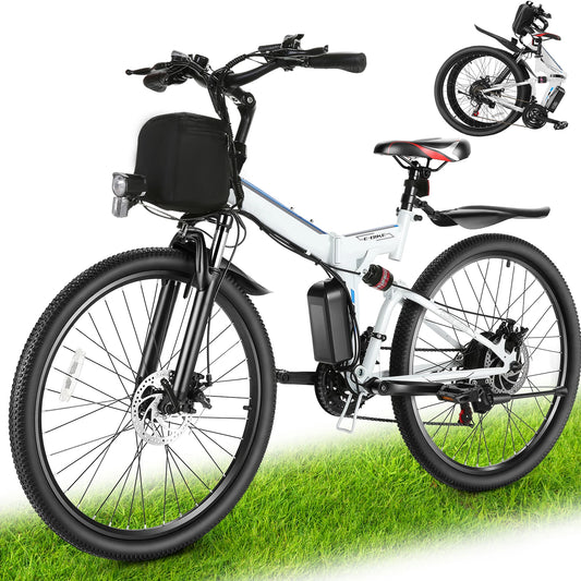 Vivi 26 Inch Folding Electric Bike 500W Motor 48V Li Battery by Beastly Survival Outlet