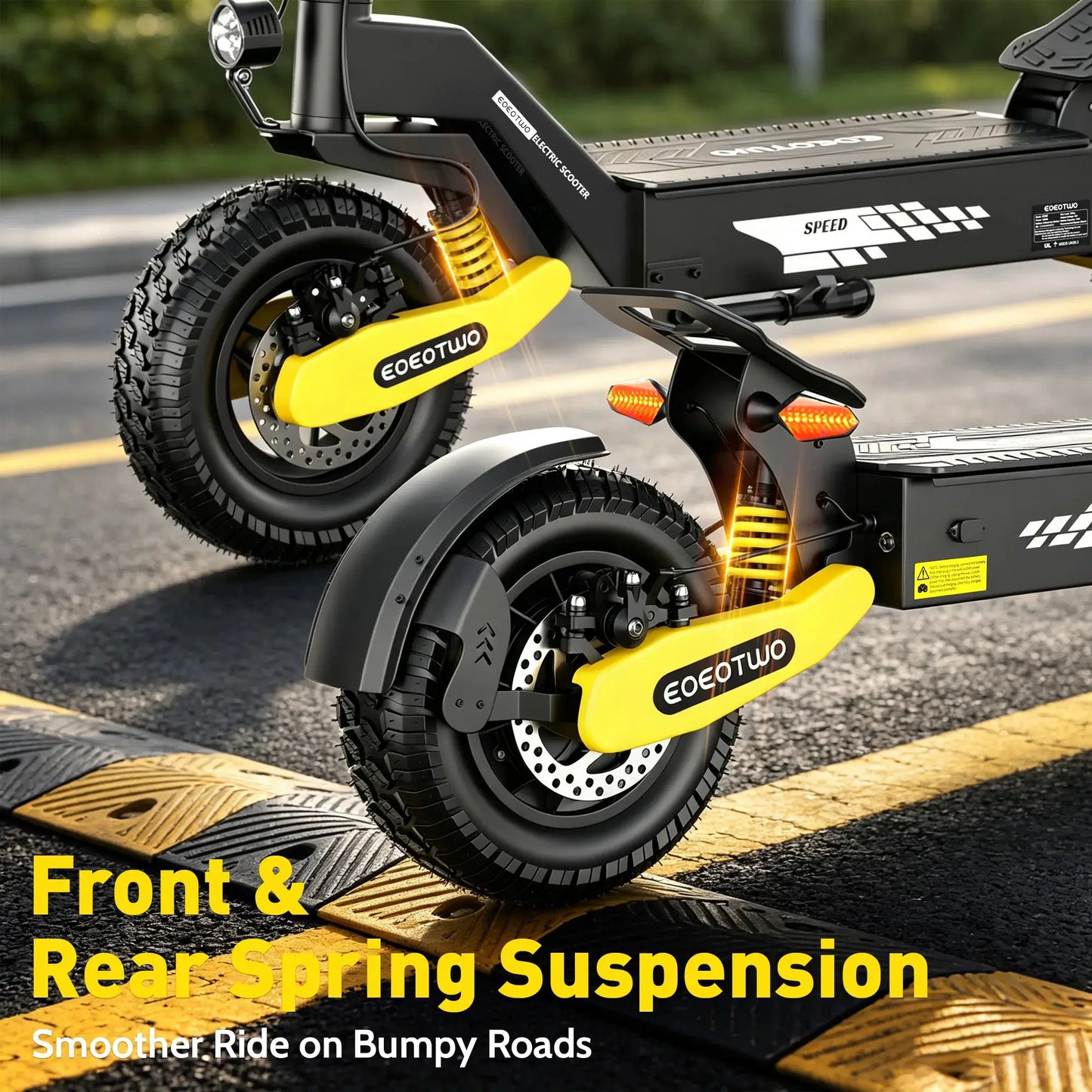 EOEOTWO 1200W Off Road Electric Scooter for Adults 48V Long Range E-Scooter 30MPH Fast Speed 11" Tubeless Tire Foldable Kick Scooter by Beastly Survival Outlet