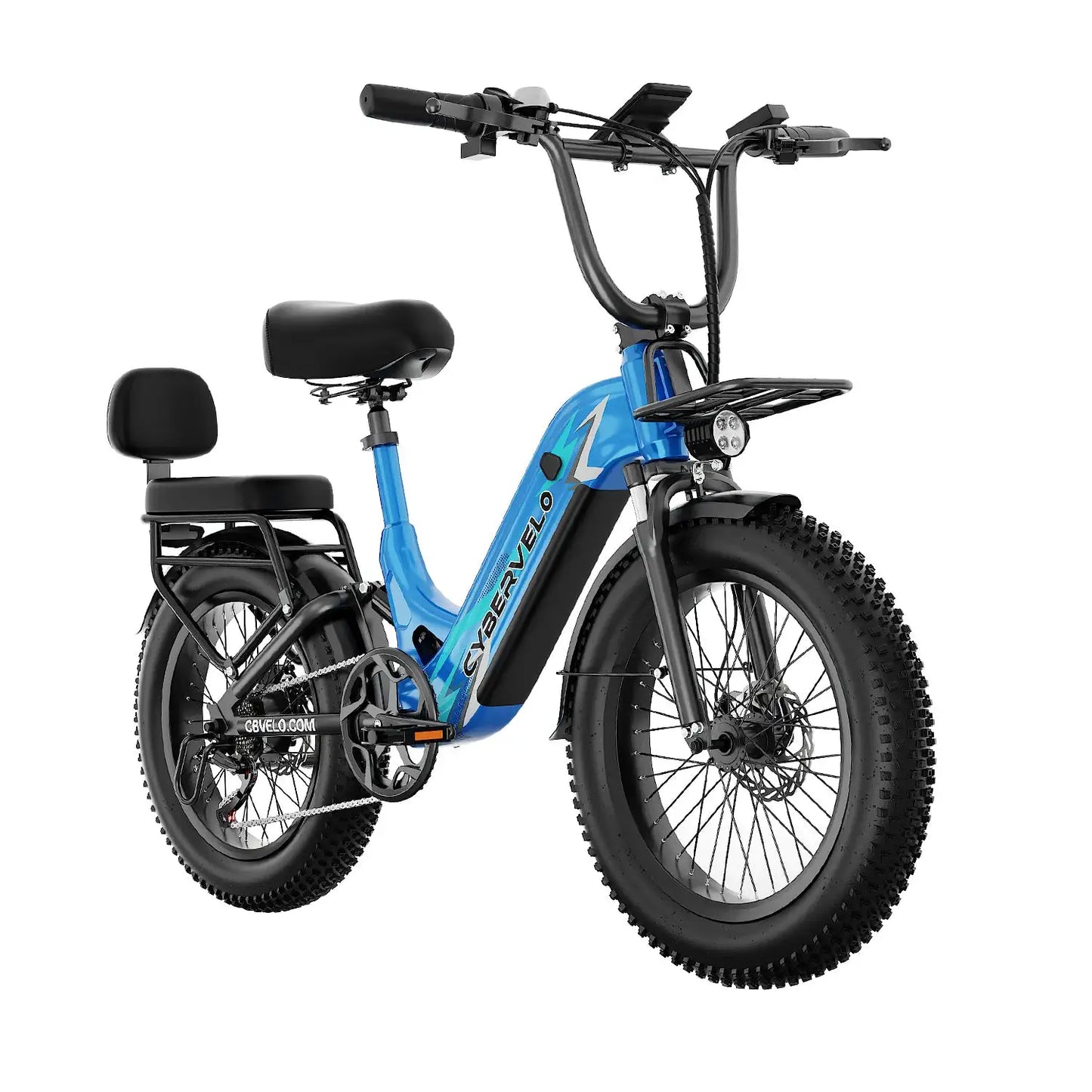 Cybervelo 20" Step-Thru Commuter, 1500W Peak 20ah Battery 80 Miles Long Range E-bike, 7-Speed Shift Adult Electric Bike EK12 by Beastly Survival Outlet