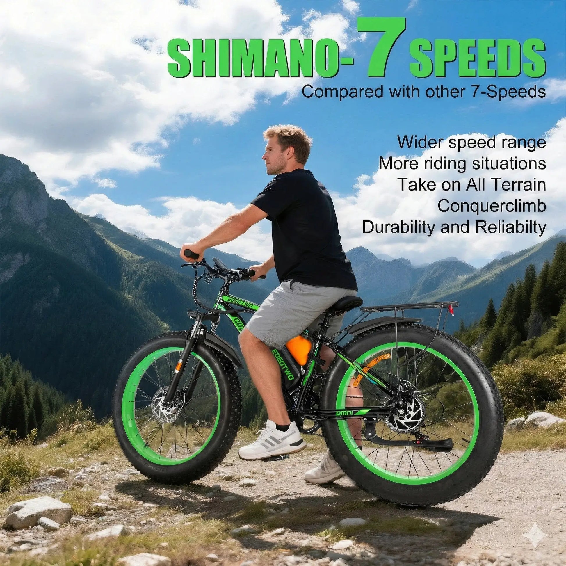 26" Fat Tire Electric Bike for Adults 48V 20Ah Battery 1000W Motor (Peak 1500W) 25-30MPH Fast Mountain Ebike Snow Beach Bicycle by Beastly Survival Outlet