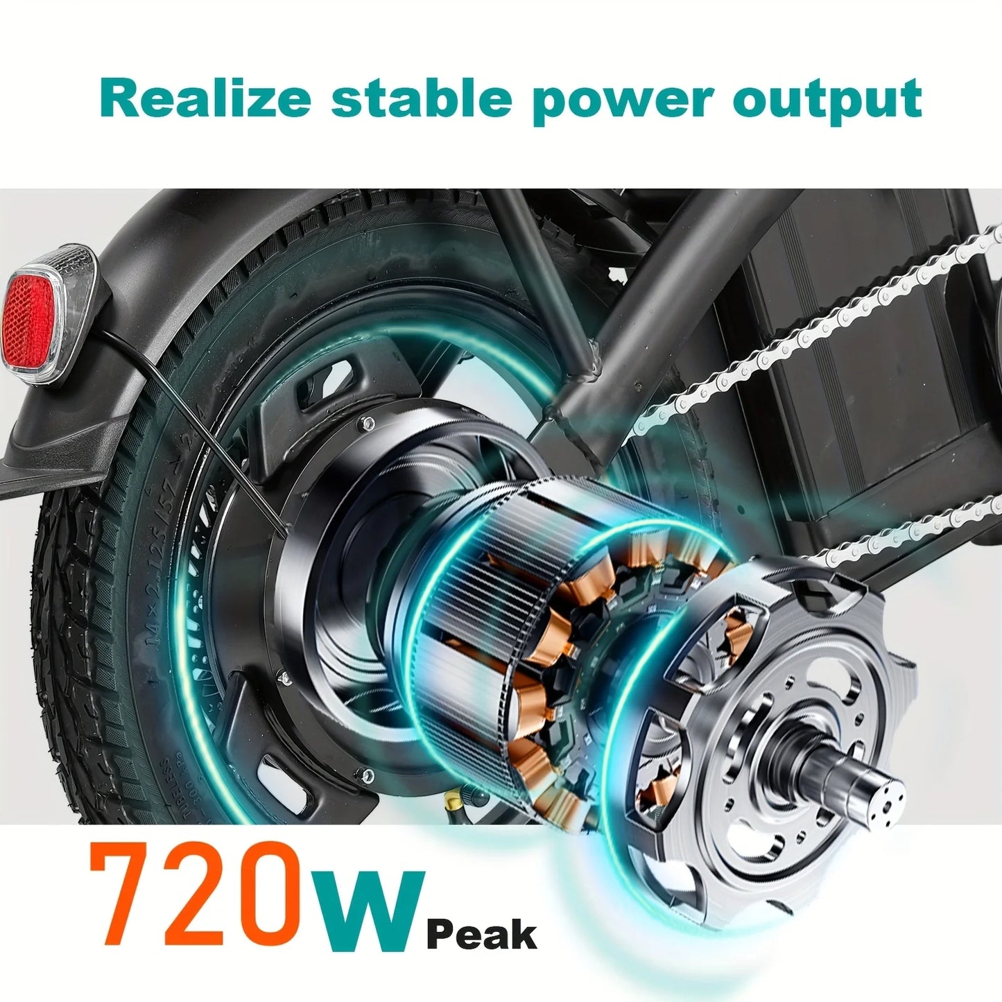 14 Inch Foldable Electric Bike 500W Removable Battery City X