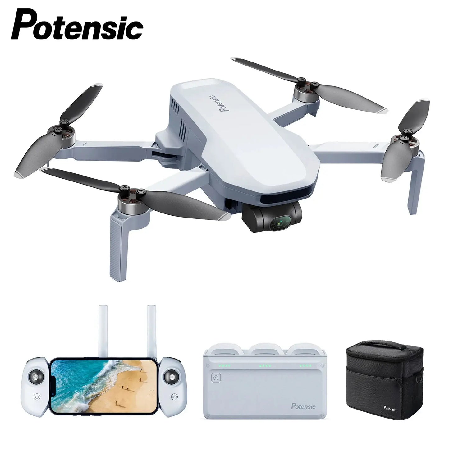 Potensic C0 Mini Drone 3 Axis Gimbal 6KM GPS 4K Professional Camera Drones Brushless RC Toy Quadcopter for Travel Gifts ATOM by Beastly Survival Outlet