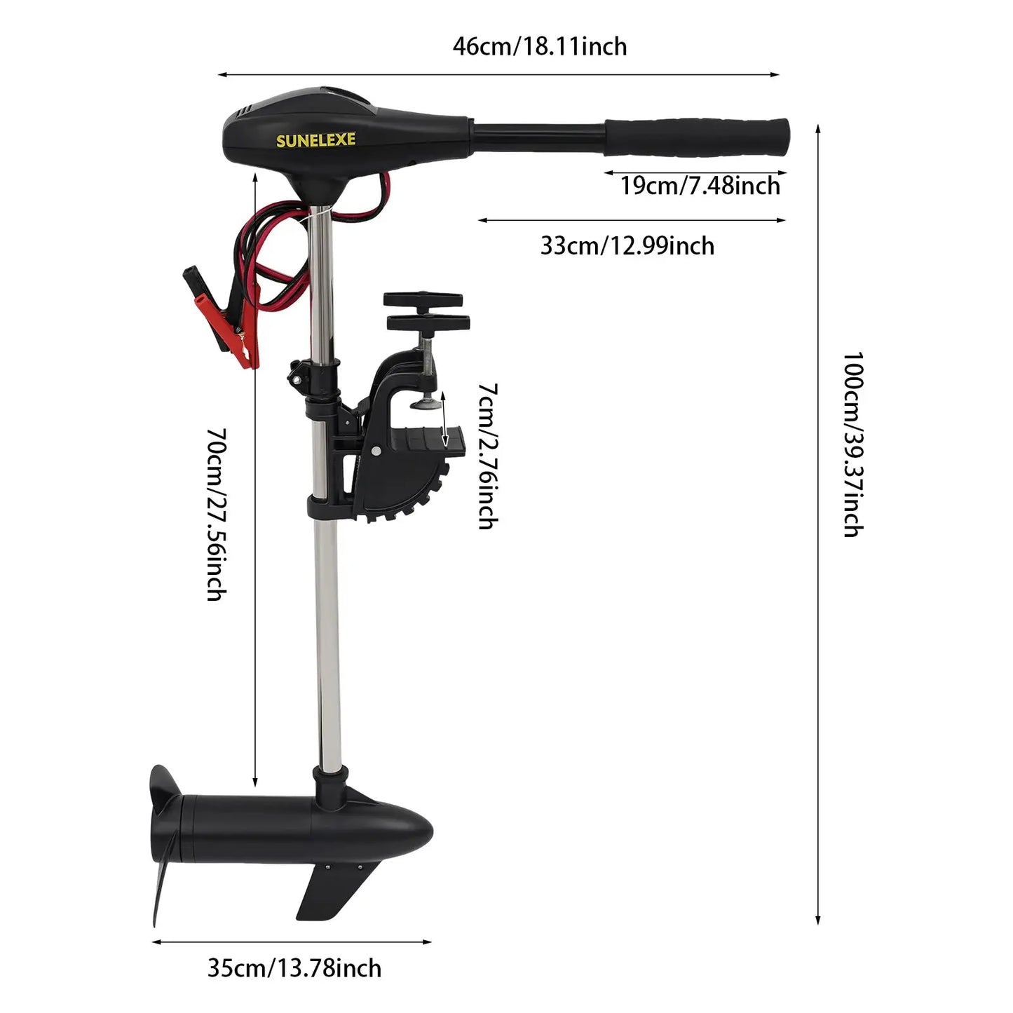 40 pound Retractable Electric Trolling Motor 12V Electric Outboard Motor Universal for Inflatable Boats Kayaks Small Vessels by Beastly Survival Outlet