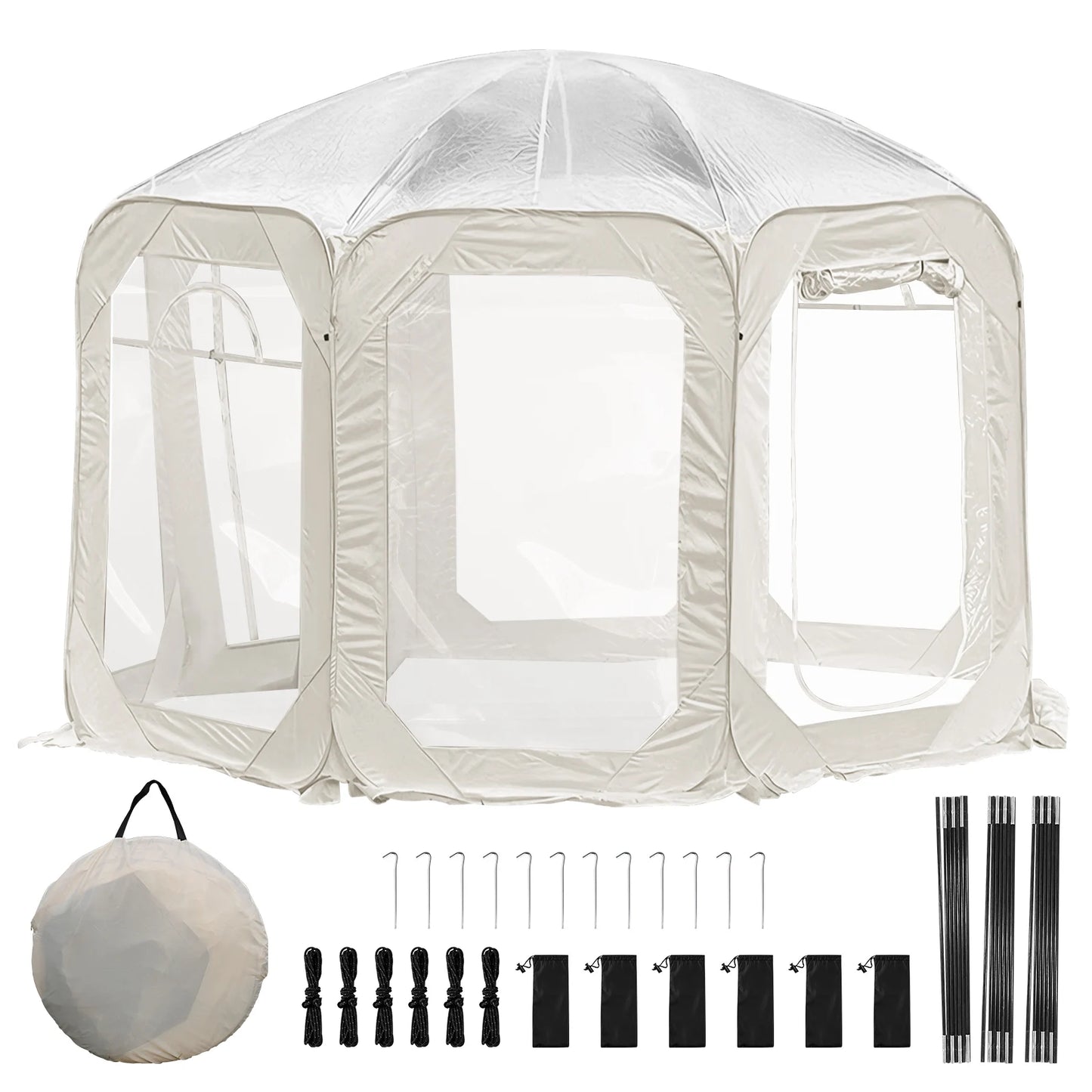 Outdoor Transparent Bubble Tent Waterproof Camping Shelter 9 Square