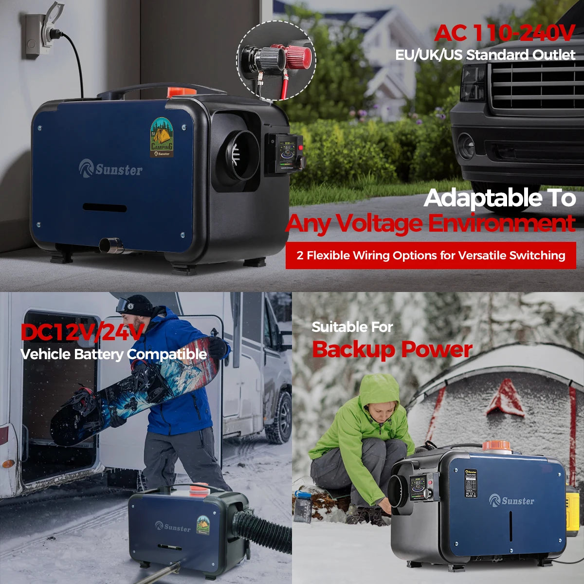 8KW Portable Diesel Air Heater With Bluetooth App Control