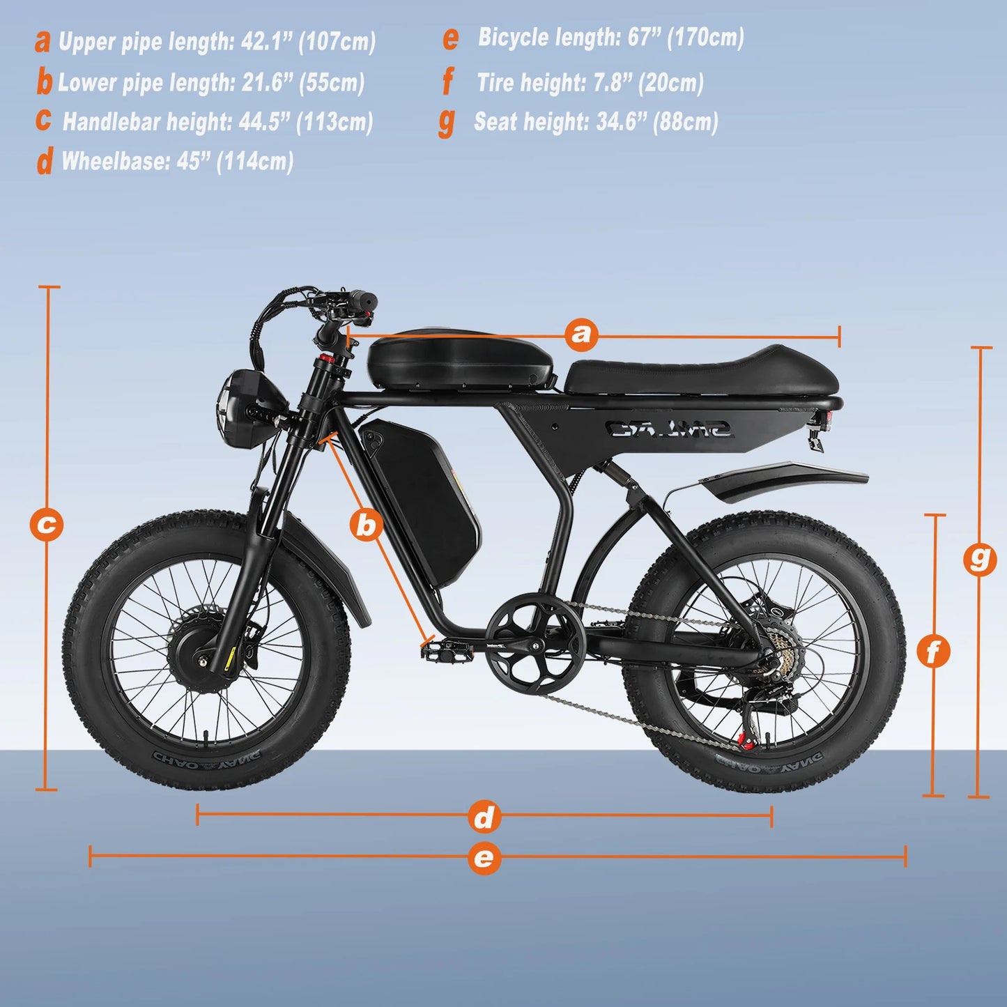 3000W Dual Motor Electric Bike with Shimano 7 Speed and Brakes