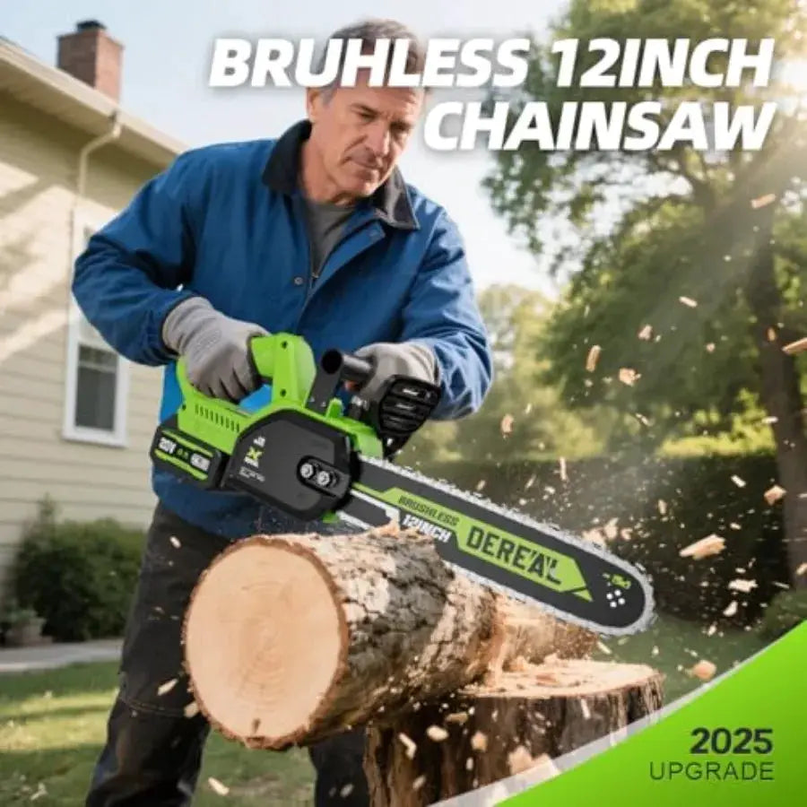 Cordless Electric Chainsaw for Outdoor Wood Cutting 12-Inch Dual-Mode Chain Saw with 20V Battery Power Includes 4.0Ah High-Capa by Beastly Survival Outlet