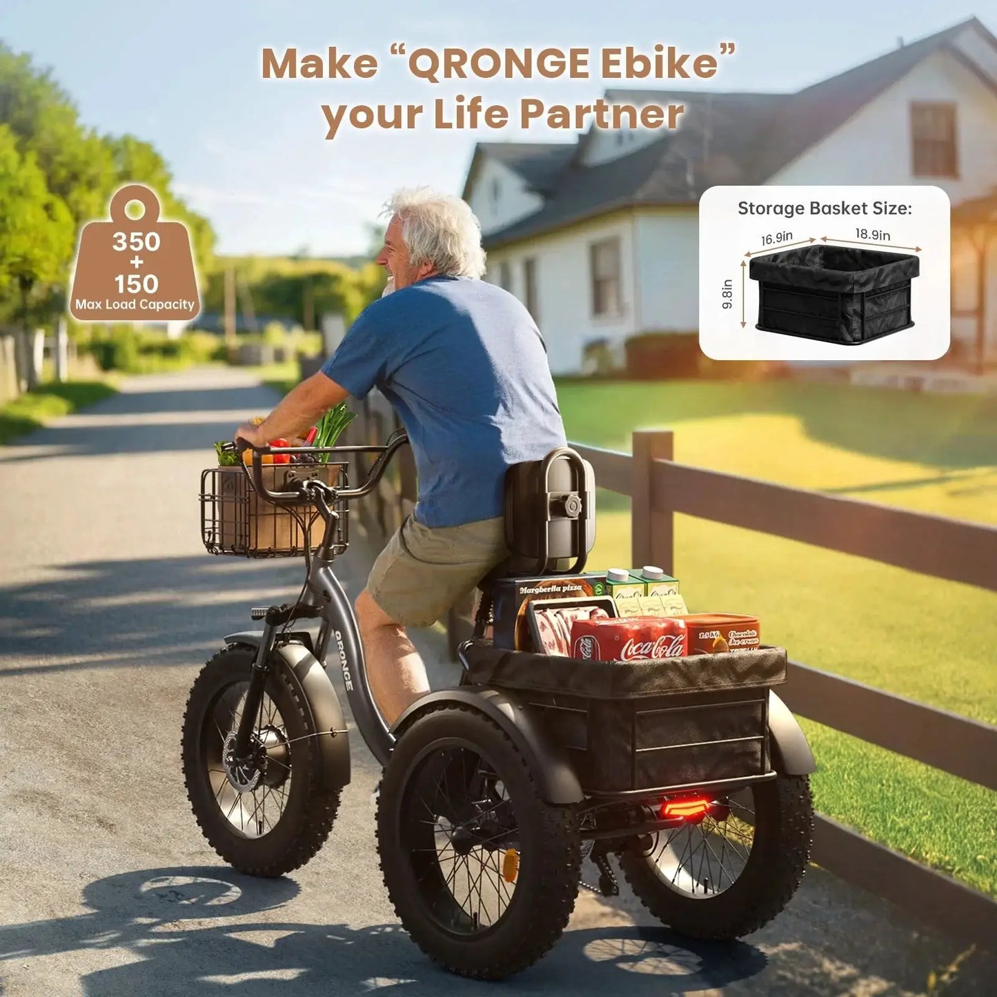 QRONGE Lava Electric Tricycle Folding Fat Tire Ebike Pro Max by Beastly Survival Outlet