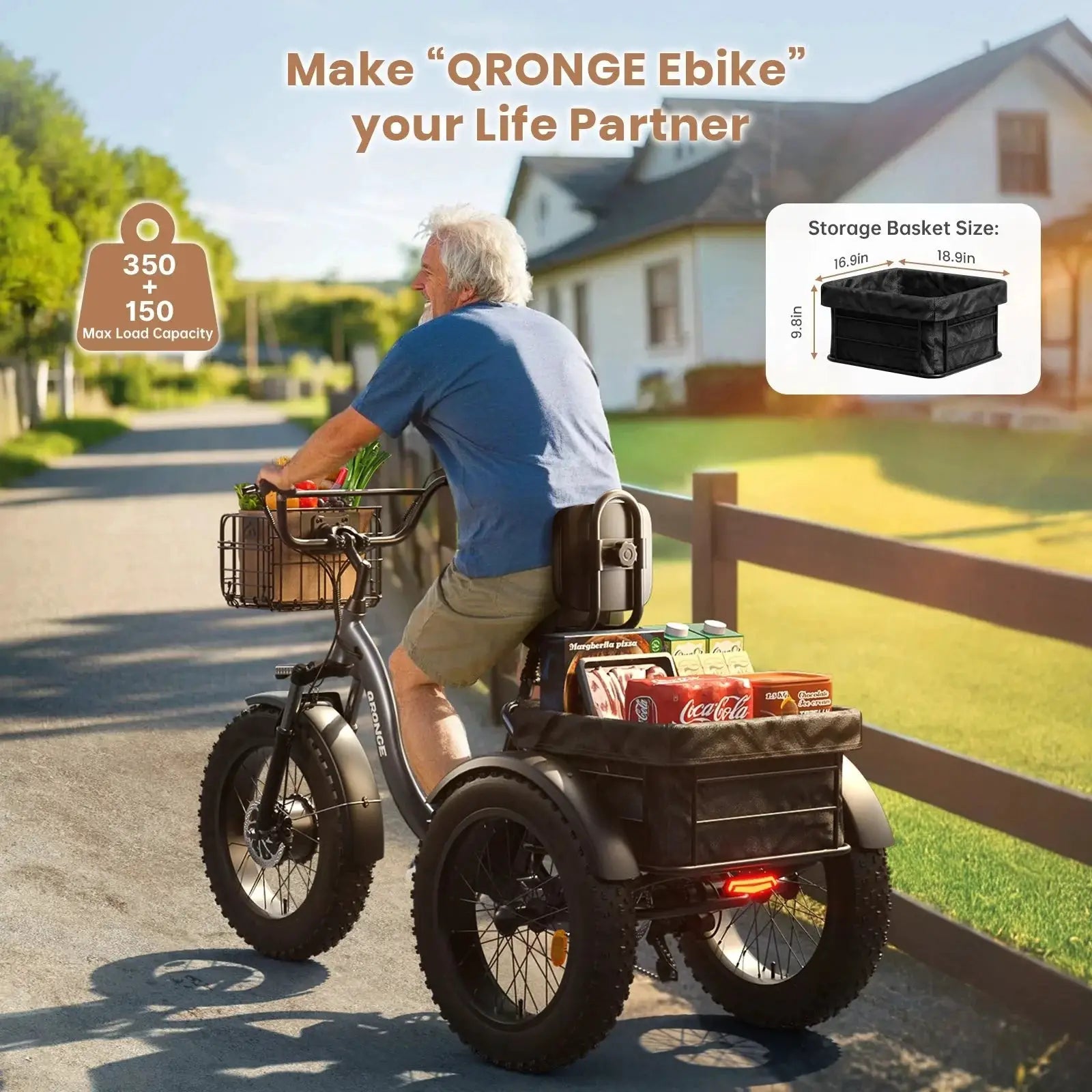 QRONGE Lava Electric Tricycle Folding Fat Tire Ebike Pro Max by Beastly Survival Outlet