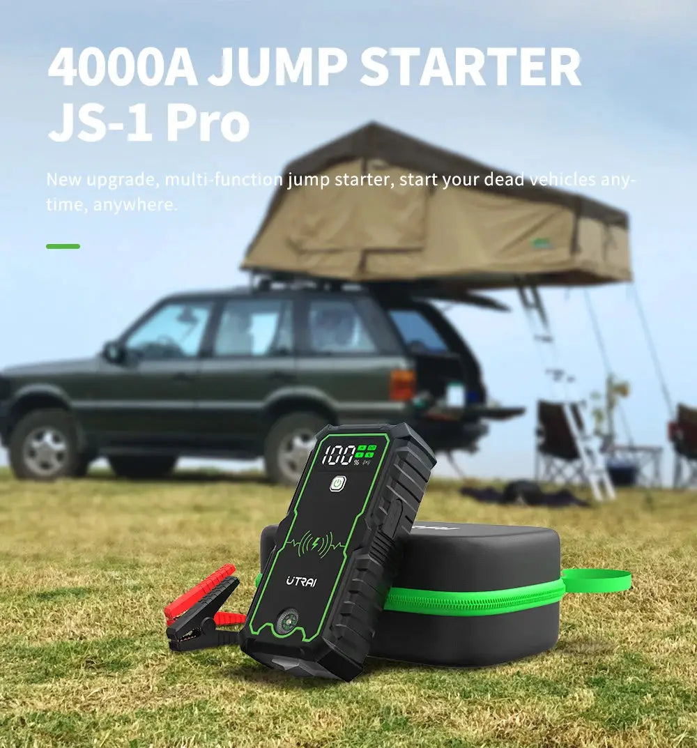 UTRAI Power Bank 4000A Jump Starter Portable Charger Car Booster 12V Auto Starting Device Emergency Car Battery Starter by Beastly Survival Outlet