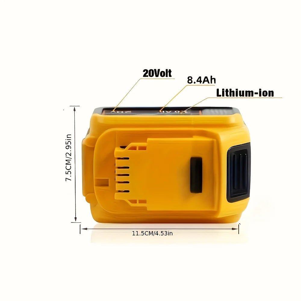Replace DeWei 20V 8.4Ah Lithium Battery For Hand Drill Tools