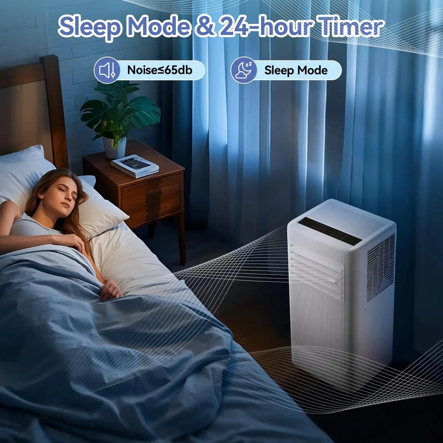 10000 BTU Portable Air Conditioner, 3-In-1 Standing AC Unit With Remote Control and Window Kit, Quiet Room Air Conditioner With Dehumidifier, for Home Office Dorms, Up to 560 Sq. Ft. White by Beastly Survival Outlet
