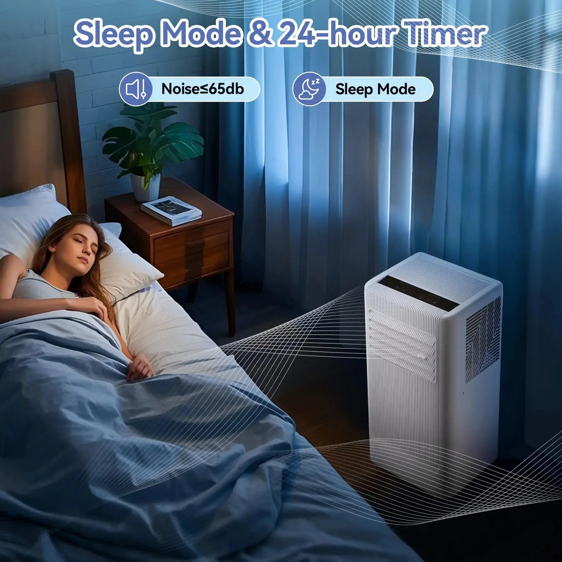 10000 BTU Portable Air Conditioner, 3-In-1 Standing AC Unit With Remote Control and Window Kit, Quiet Room Air Conditioner With Dehumidifier, for Home Office Dorms, Up to 560 Sq. Ft. White by Beastly Survival Outlet