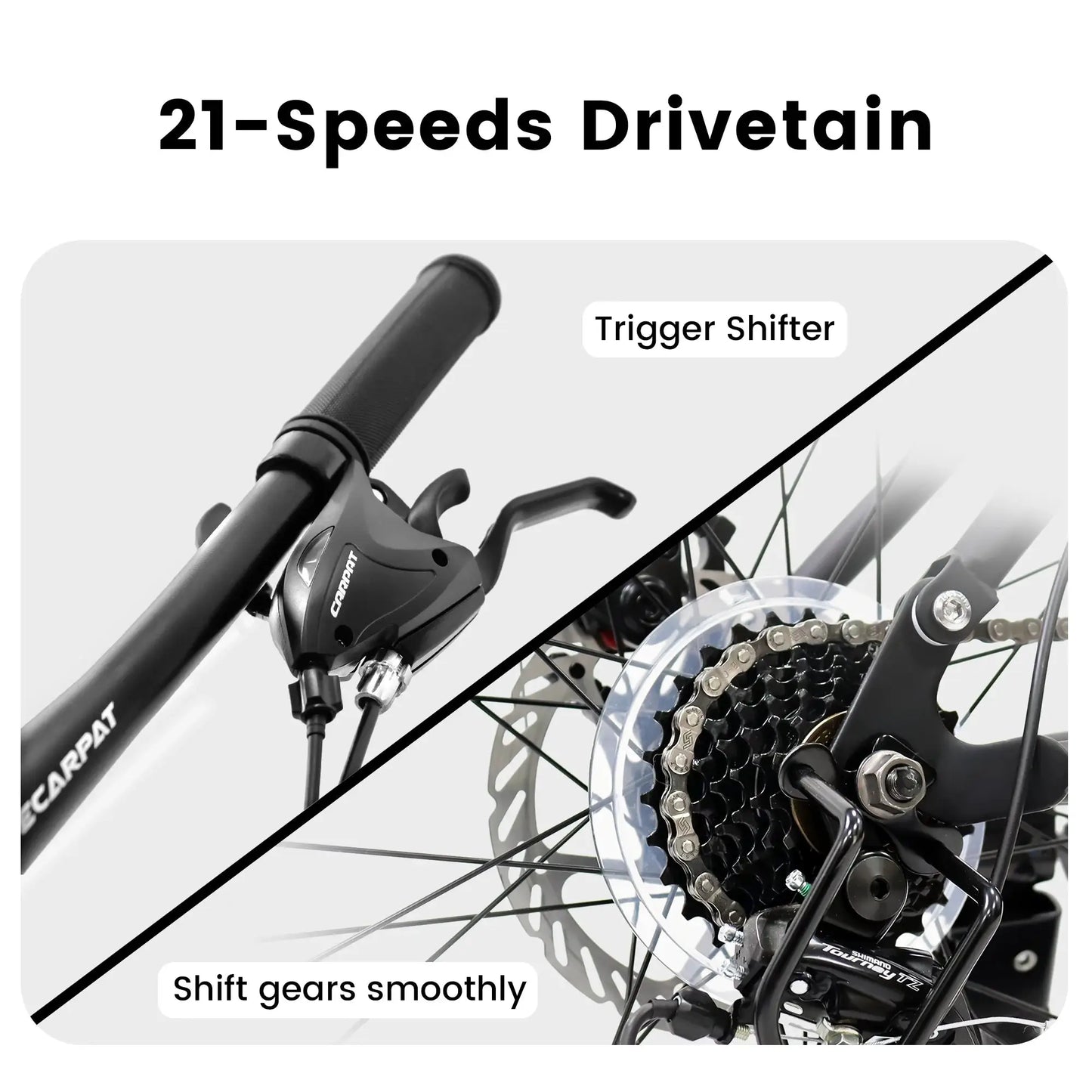 Ecarpat Dual Full Suspension Mountain Bike 24/26/27.5 Inch, Mens Women Teenagers Boy Girl Mountain Bike, 21-Speed Disc Bicycles by Beastly Survival Outlet