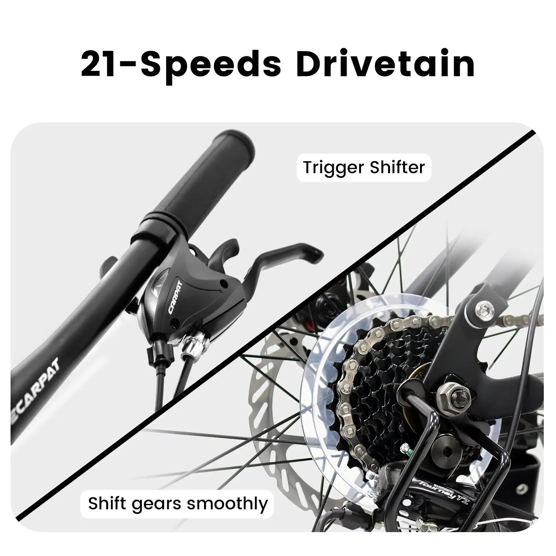 Ecarpat Dual Full Suspension Mountain Bike 24/26/27.5 Inch, Mens Women Teenagers Boy Girl Mountain Bike, 21-Speed Disc Bicycles by Beastly Survival Outlet