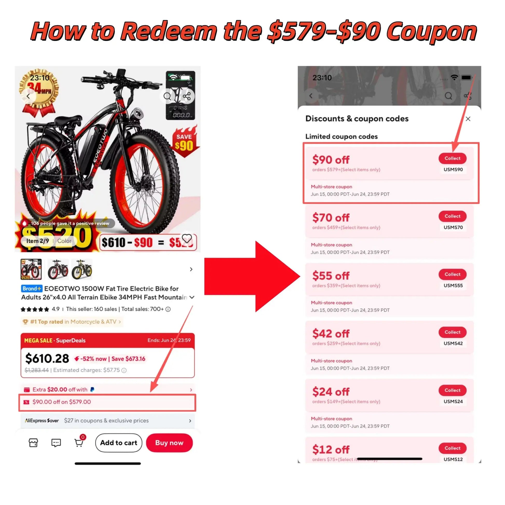 EOEOTWO 1500W Fat Tire Electric Bike for Adults 26"x4.0 All Terrain Ebike 34MPH Fast Mountain E-Bike 48V Long Range Snow Beach Bicycle by Beastly Survival Outlet