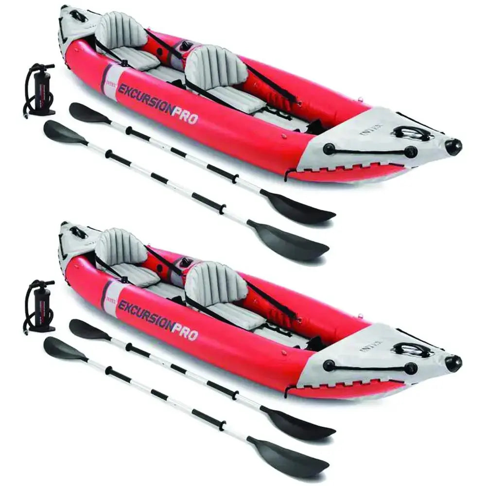 68309EP Excursion Pro K2 Inflatable Kayak Set Includes Deluxe 86in Kayak Paddles and HighOutput Pump SuperTough PVC Adjustable by Beastly Survival Outlet