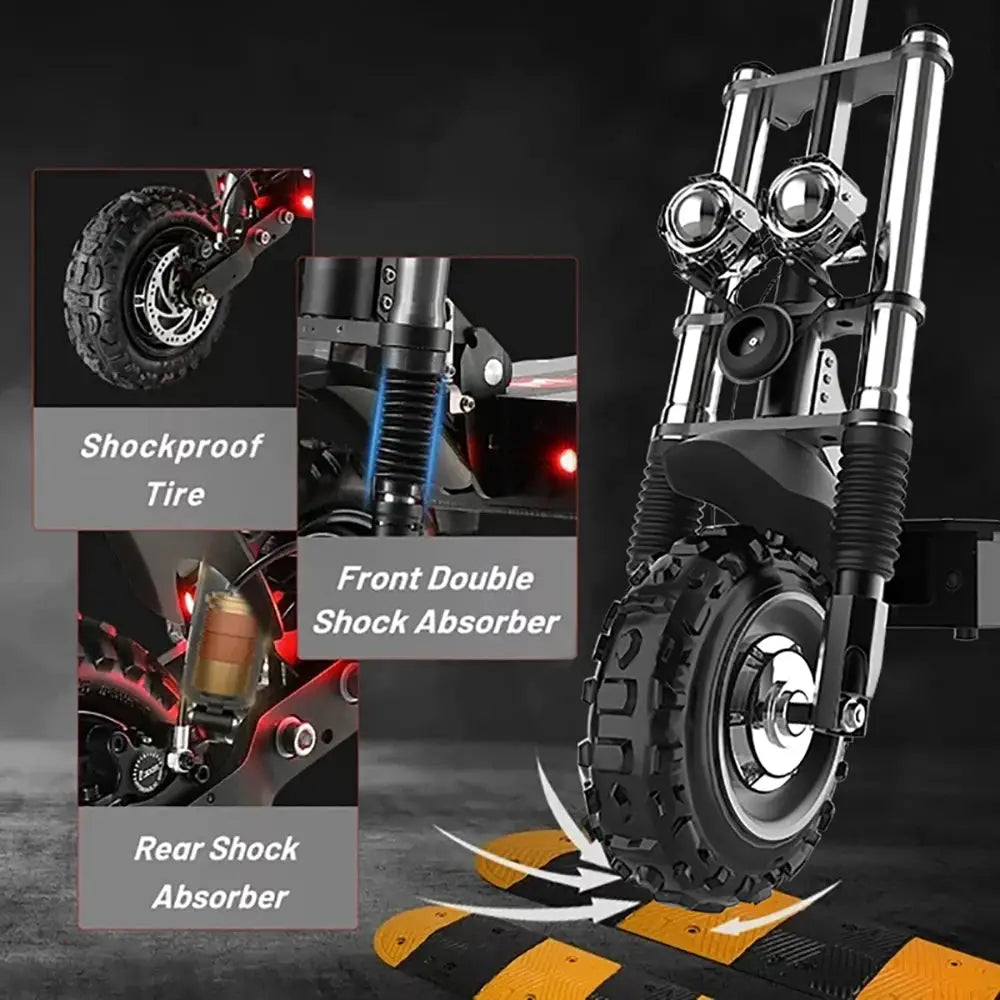 [8 models]10/11 Inch 48V-72V 1000W-6000W Electric Scooter 50-85km/h Fast E Scooter Off Road Electric Kick Scooter Foldable Adult by Beastly Survival Outlet