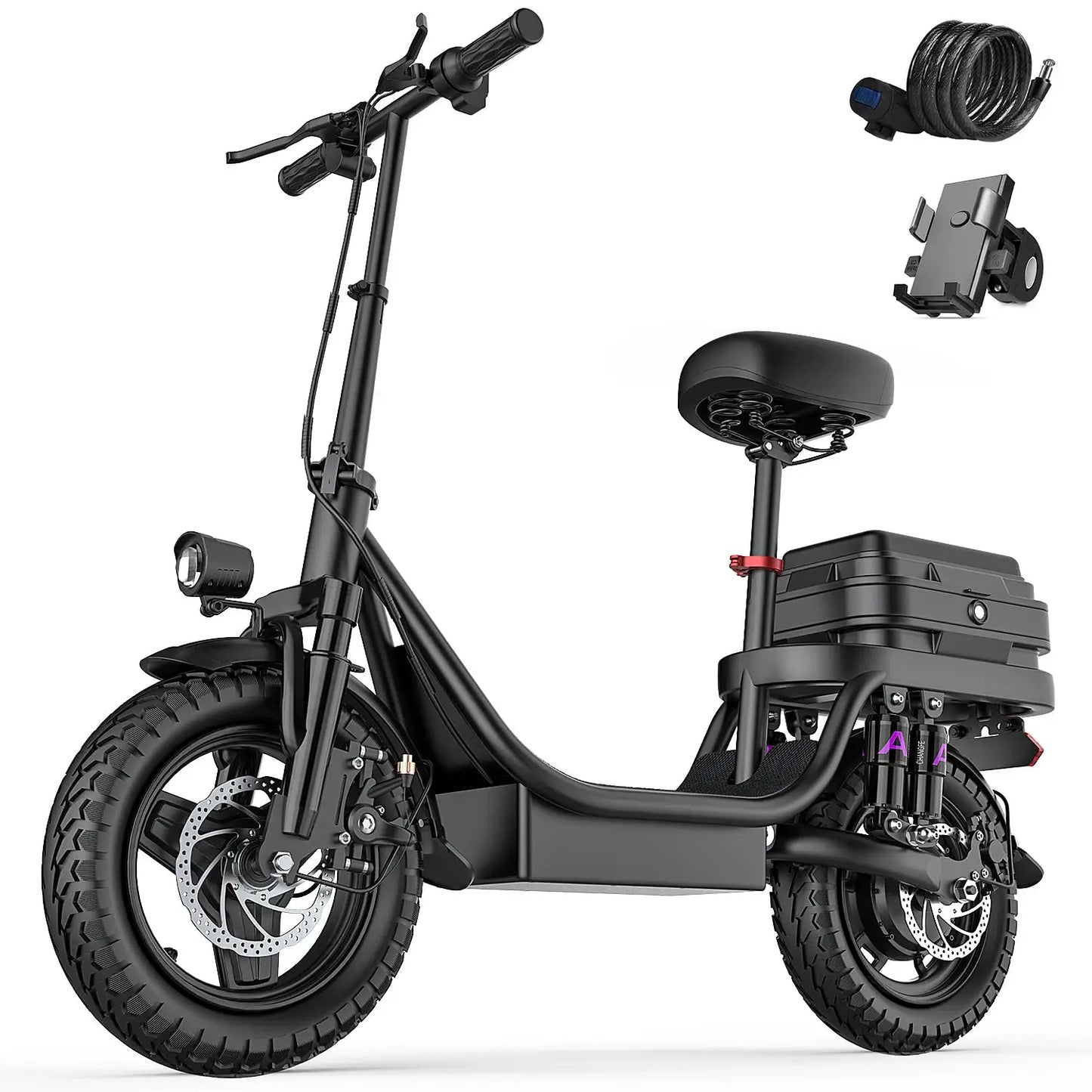 UPlee GQ8 Electric Bike For Adults, Folding Electric Bike, 500W Peak Motor, Scooter EBike With 14" Tire 48V 15AH Battery by Beastly Survival Outlet
