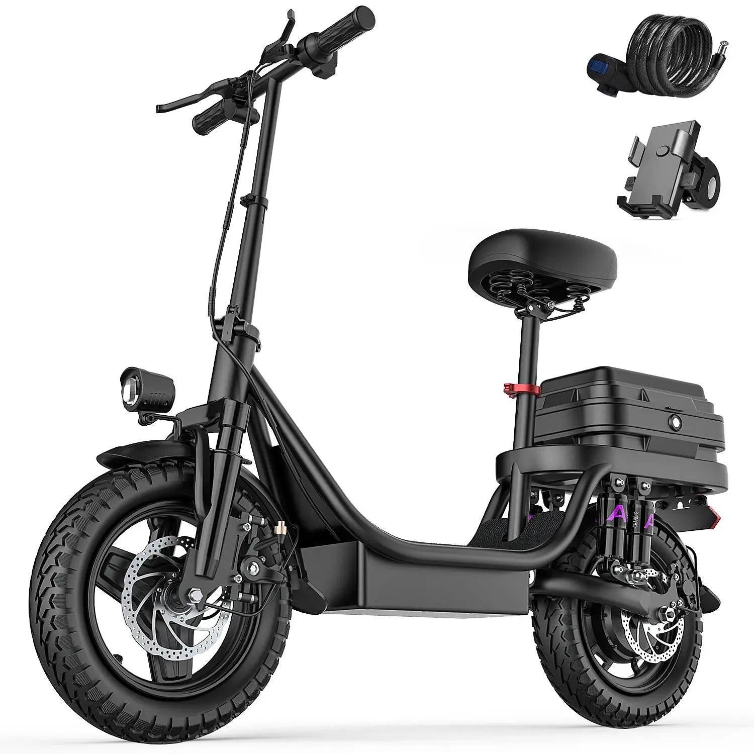 UPlee GQ8 Electric Bike For Adults, Folding Electric Bike, 500W Peak Motor, Scooter EBike With 14" Tire 48V 15AH Battery by Beastly Survival Outlet
