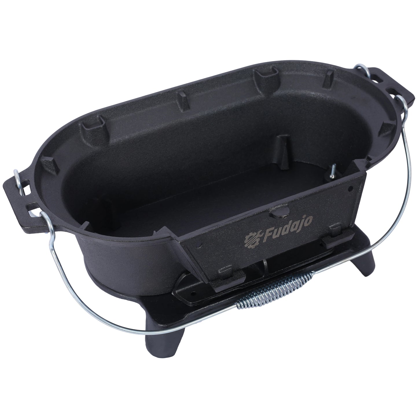 20 Inch Oval Cast Iron Hibachi Grill Portable Charcoal Cookout