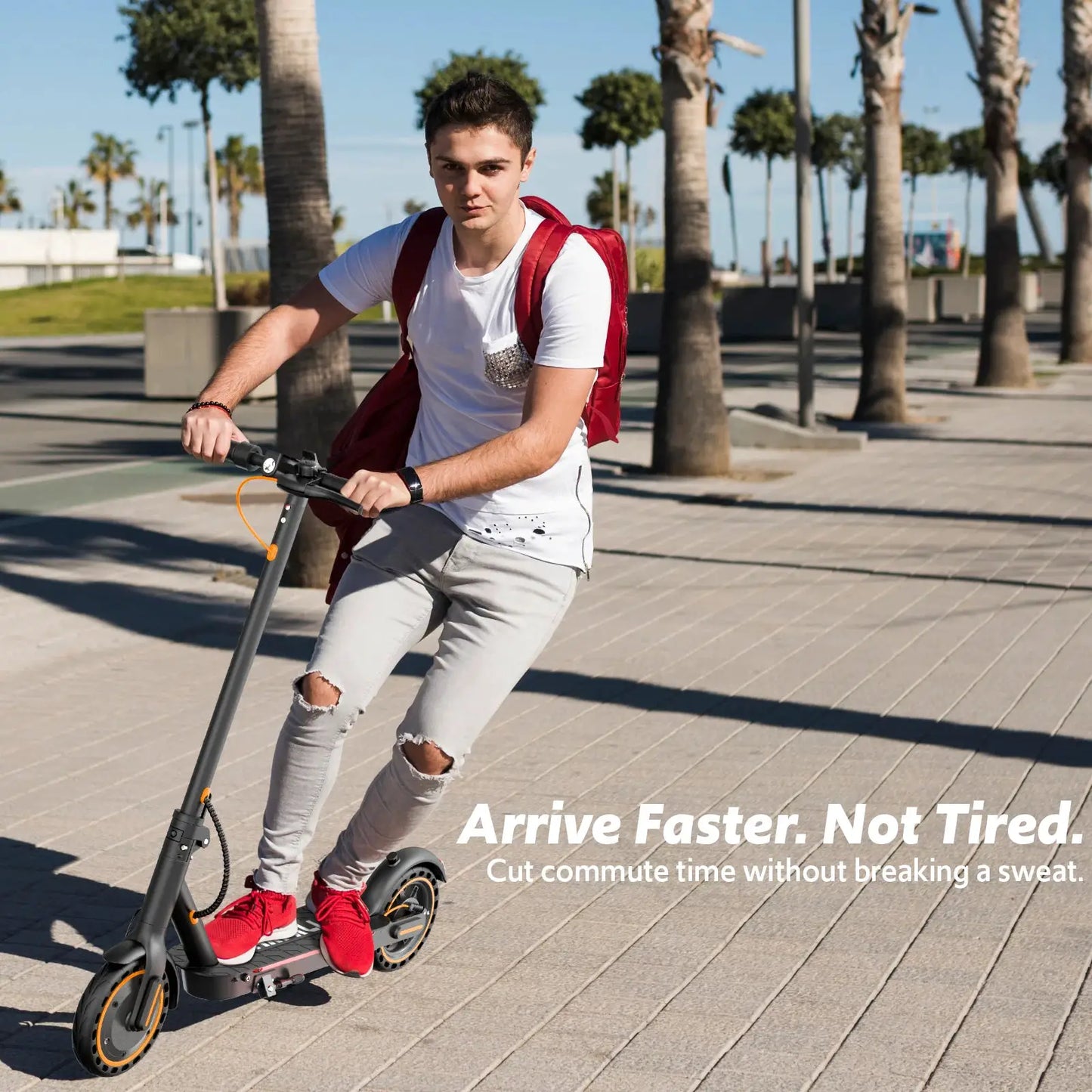 Electric Scooters for Adults, Max 19 Miles and 19 MPH 350W Foldable E Scooter with Side Light & APP by Beastly Survival Outlet