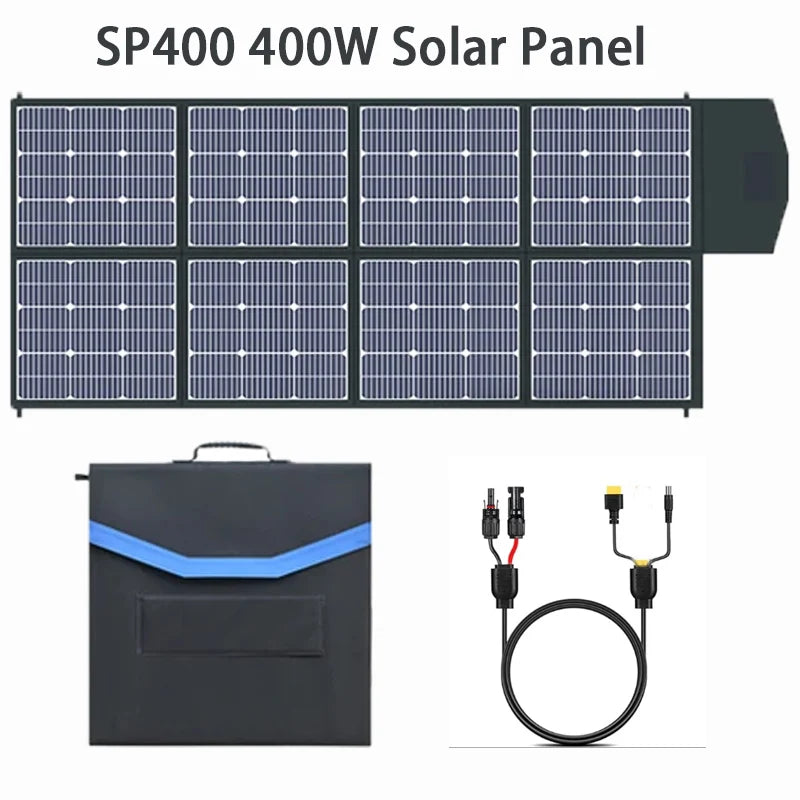 Ctolity 400W Foldable Solar Panel Kit for Camping Power Supply