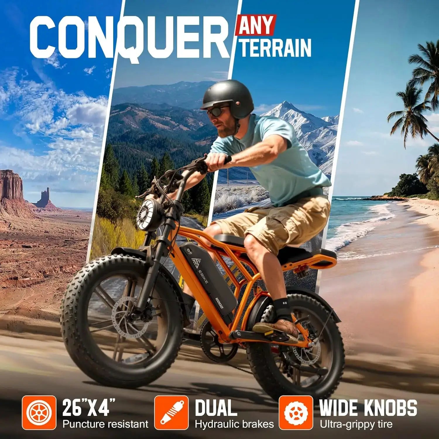 TST R002S 1500W Fat Tire Electric Bike All Terrain 28MPH Pro by Beastly Survival Outlet