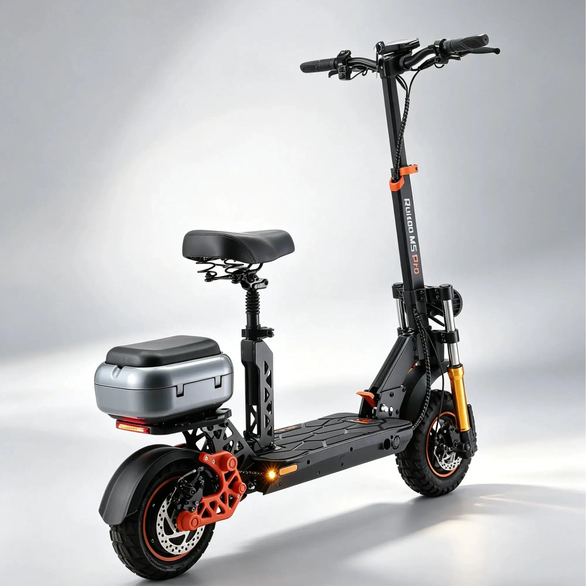 Electric Scooter with Seat for Adults, 1600W Motor, 48V 20.8Ah Battery, Up to 50 Miles Range, Foldable E Scooter with Storage Box, Off-Road Tires by Beastly Survival Outlet