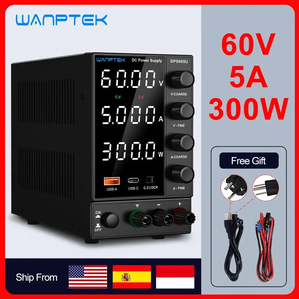 Wanptek Adjustable DC Power Supply 30V 10A Lab Bench ProUnit by Beastly Survival Outlet