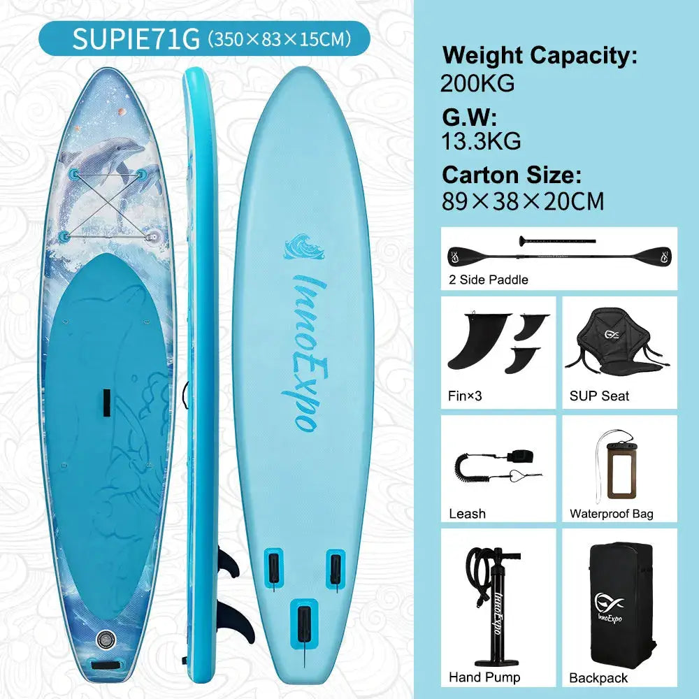 InnoExpo Stand Up Paddle Board Inflatable Surfboard Surf Sup Board Non-Slip Water Sport Paddleboard with Accessories by Beastly Survival Outlet