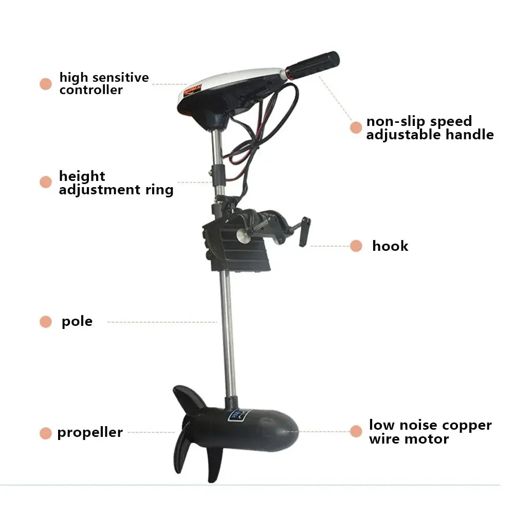 65Lbs 12V Trolling Motor Outboard For Fishing Boats Kayaks X by Beastly Survival Outlet