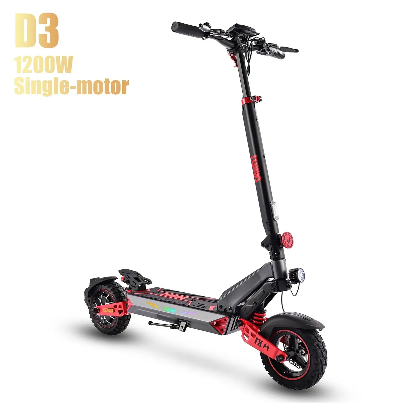 ZWHEEL D3 Electric Scooter 1200W Rear Single Motor Max Speed 32MPH Max Range 34 Miles 720Wh Battery 10''Off-Road Tires Dual-Side Shock Absorbing Arm System 4 Usage Modes Bluetooth Lock Location Search Daily Commuting Ecooter by Beastly Survival Outlet