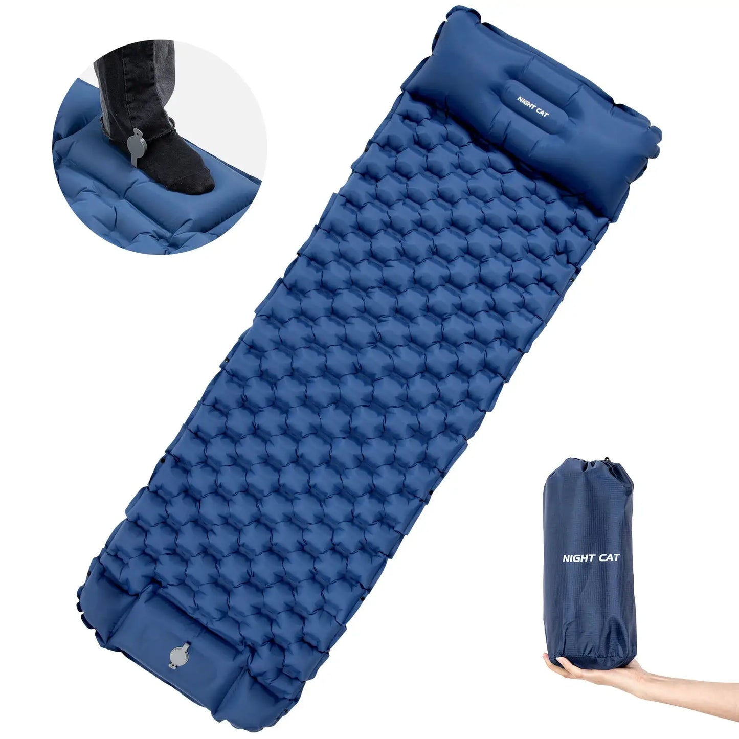 Waterproof Ultralight Inflatable Sleeping Pad With Pillow Pro by Beastly Survival Outlet