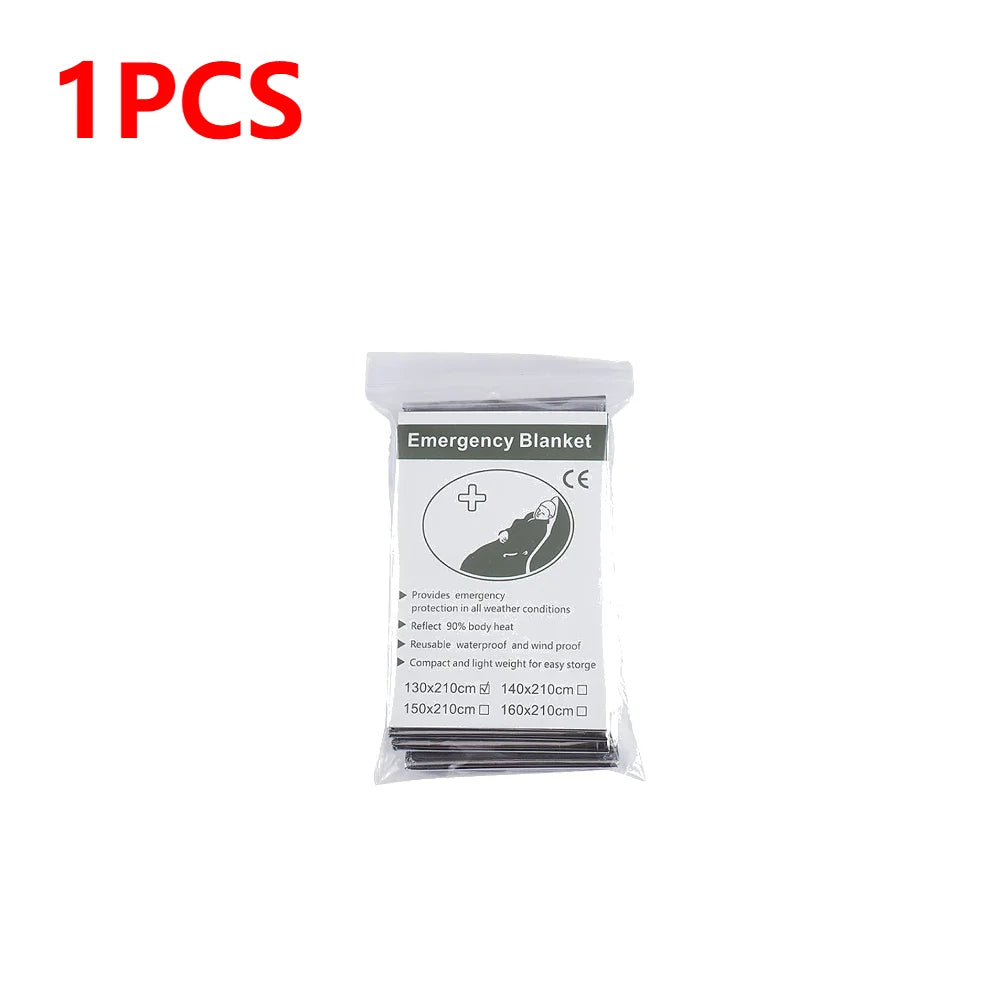 1-20pcs Emergency Mylar Thermal Blanket Foil Space Blanket Designed for NASA Body Warmer Outdoor First Aid Camping Hiking Travel by Beastly Survival Outlet