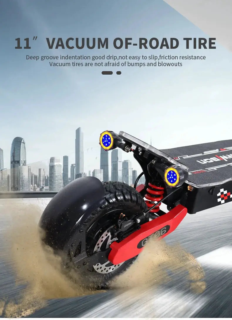Arwibon GT06Plus Adult Electric Scooter,Speed up to 35MPH, 52V23.4AH ,11 Inch Off-Road Tires, Foldable Sports Commuter E-Scooter by Beastly Survival Outlet