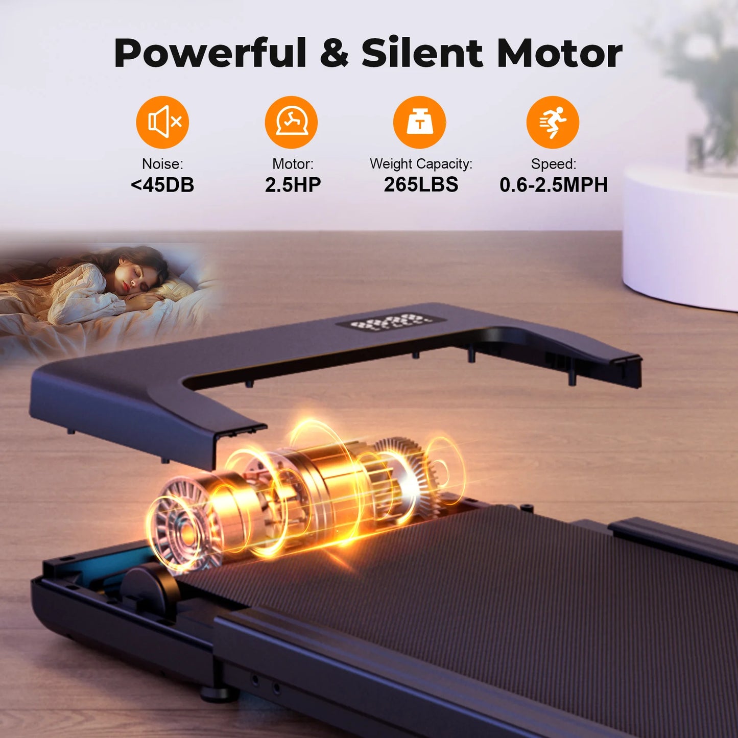 Walking Pad Under Desk Treadmill 2 In 1 With Remote Display