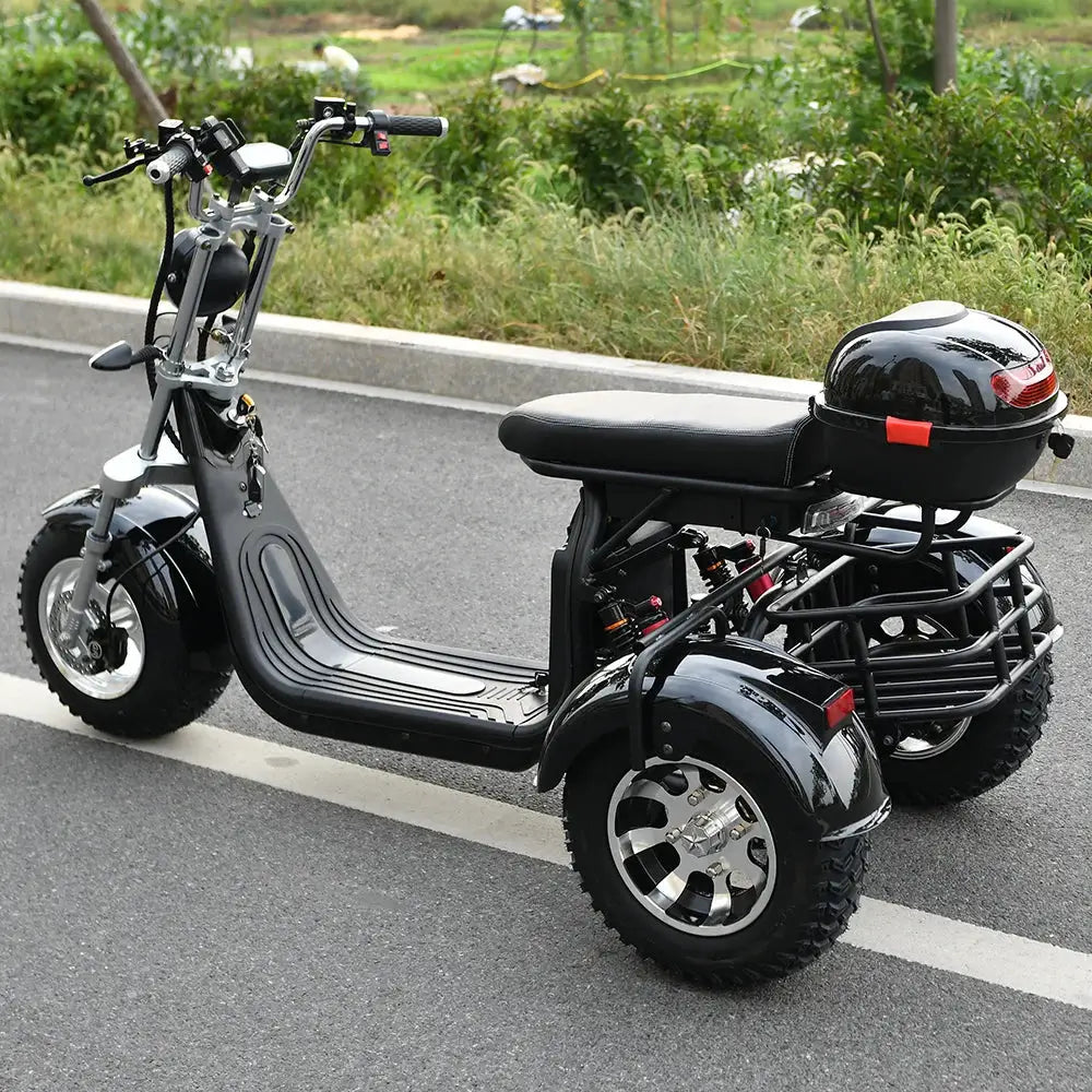 Adult Electric 3 Wheel Scooter 2000W Motor Max Speed 35-45KM/H Max Load 250KG 18 Inch Off road Fat Tire Electric Scooter by Beastly Survival Outlet