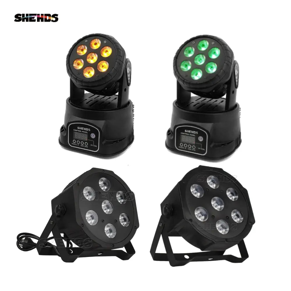 SHEHDS 1pcs LED 7x12W Par Light 7x18W RGBWA+UV Moving Head Light Wash DMX 512 DJ Dicso Nightclub Party Christmas Audience by Beastly Survival Outlet